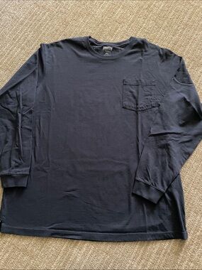 Duluth Trading Co Navy Long-Sleeve Pocket Tee